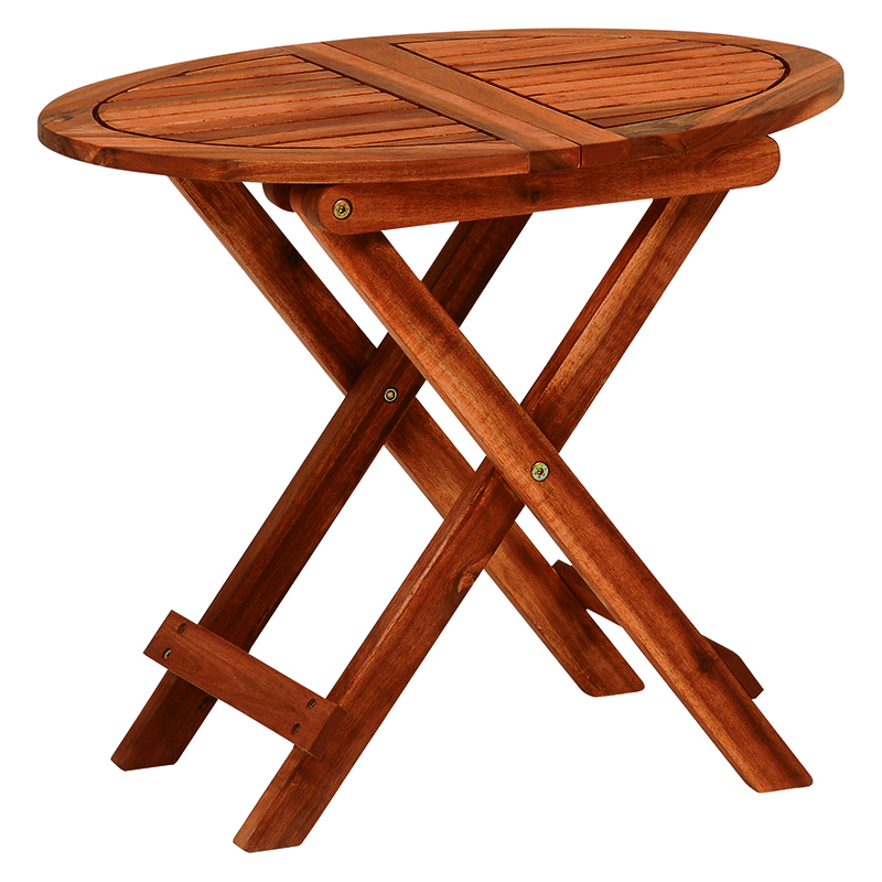 コンパクトに折りたたむことができる木製サイドテーブル アカシアガーデン サイドテーブル アカシア 公式サイト 格安 折りたたみ式 デッキ ベランダ 庭 ガーデンファニチャー