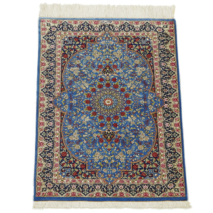 楽天市場】ペルシャ絨毯 クム 87×57cm / シルク100％ 手織り 手作業 