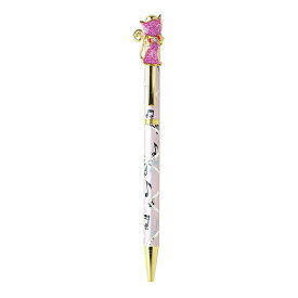 キラキラボールペン ネコ ピンク / ボールペン ツイスト式 文房具 ペン キラキラ かわいい おしゃれ 高見え 輸入雑貨 プレゼント ねこ 猫 キャット 65373