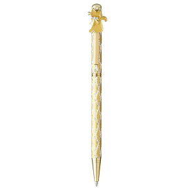 キラキラボールペン ネコ イエロー / ボールペン ツイスト式 文房具 ペン キラキラ かわいい おしゃれ 高見え 輸入雑貨 プレゼント ねこ 猫 キャット 65623