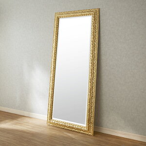 イタルエクスポート 全身 ミラー 幅90cm / ITALEXPORT 全身鏡 姿見 鏡 スタンドミラー 壁掛け 壁掛 立て掛け ゴールド 華やか ゴージャス エレガント 上品 高級 イタリア アンティーク スタイル ク