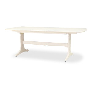 フルール 伸長式 ダイニングテーブル 幅165cm (最長205cm) / フルールWH DT165-EXT エクステンションテーブル テーブル 白家具 白 ホワイト ホワイトウォッシュ リビング ダイニング インテリア ア