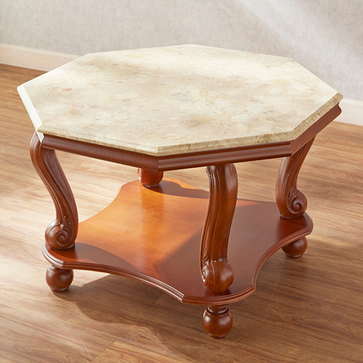 楽天市場】イタリア製 リビングテーブル 八角形 天板大理石 幅87cm  