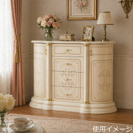 サルタレッリ フローレンス 3ドアサイドボード アイボリー 幅129cm / 輸入家具 白家具 イタリア製 プリンセス 姫系 おしゃれ エレガント アンティーク クラシック saltarelli mobili
