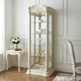 サルタレッリ フローレンス 1ドアグラスカップボード アイボリー 幅72cm / 輸入家具 白家具 イタリア製 プリンセス 姫系 おしゃれ エレガント アンティーク クラシック saltarelli mobili