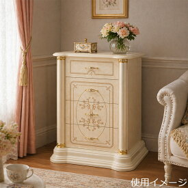サルタレッリ フローレンス スモール 4段チェスト アイボリー 幅71cm / 輸入家具 白家具 イタリア製 プリンセス 姫系 おしゃれ エレガント アンティーク クラシック saltarelli mobili