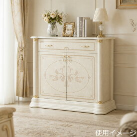 サルタレッリ フローレンス 2ドアサイドボード アイボリー 幅112cm / 輸入家具 白家具 イタリア製 プリンセス 姫系 おしゃれ エレガント アンティーク クラシック saltarelli mobili