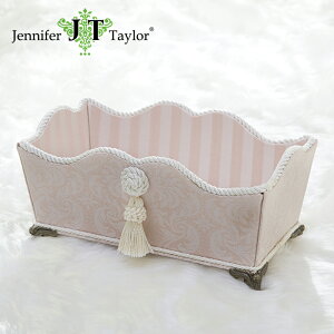 Haruno ハルノ ピンク 脚付き小物入れ / ジェニファーテイラー 収納 ボックス 小物 小物入れ 入れ物 脚付 脚付き アクセサリー タッセル インテリア 雑貨 高級 おしゃれ エレガント 姫系 リビン