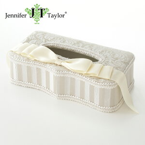 Haruno GR ハルノ グレイ ティッシュボックス フリルリボン/ ジェニファーテイラー インテリア 雑貨 高級 おしゃれ エレガント 姫系 リビング 寝室 可愛い 大人可愛い ハルノグレー ジェニフ