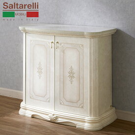 サルタレッリ アマルフィ 2ドアサイドボード アイボリー 幅92cm / 輸入家具 白家具 イタリア製 プリンセス 姫系 おしゃれ エレガント アンティーク クラシック saltarelli mobili