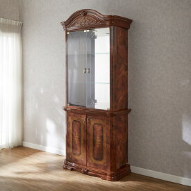 サルタレッリ アマルフィ 2ドアキャビネット (食器棚 飾り棚) ウォールナット色 幅97cm / 茶 茶色 イタリア製 プリンセス 姫系 おしゃれ エレガント アンティーク クラシック saltarelli mobili
