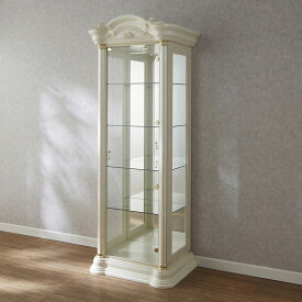 サルタレッリ フローレンス 1ドアグラスカップボード アイボリー 幅72cm / 輸入家具 白家具 イタリア製 プリンセス 姫系 おしゃれ エレガント アンティーク クラシック saltarelli mobili