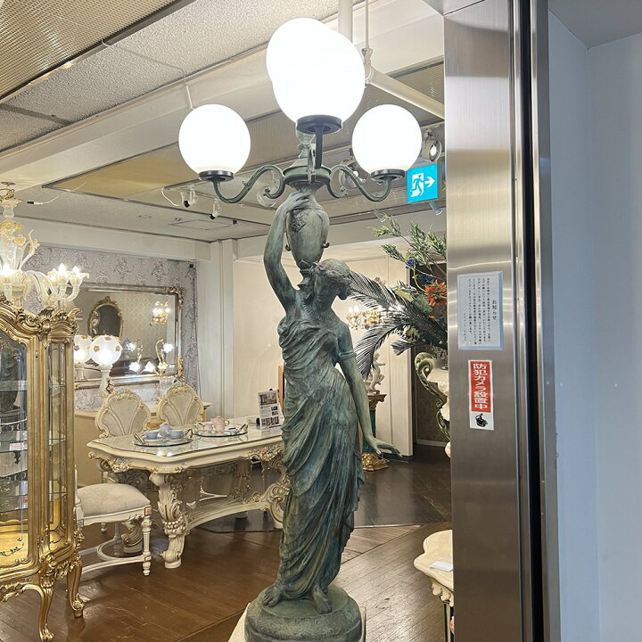 楽天市場】ﾗﾝﾌﾟ付きﾌﾞﾛﾝｽﾞ像ﾍﾟｱ 0761/A 神戸本店にて展示販売中 / 輸入 