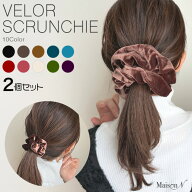 ベロアシュシュ 2個セット ビッグシュシュ ミニシュシュ ボリューム ベロア シュシュ 大人 ヘアゴム ヘア…