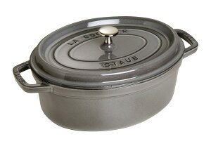 staub �X�g�E�u �u �s�R �R�R�b�g �I�[�o�� �O���[ 31cm �v �傫�� ���� ���� �z�[���[ �� �������� IH�Ή� �y���{���K�̔��i�z La Cocotte Oval 40509-320