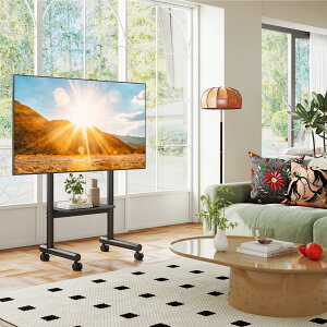 Rfiver �e���r�X�^���h �L���X�^�[�t�� �e���r�X�^���h �n�C�^�C�v 40�E75�C���`�Ή� �ω׏d50kg �e���r�� ��^ ���j�^�[�X�^���h tv�X�^���h VESA400*400mm ���������\ �I�t�� �Ɨp �Ɩ��p