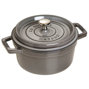 �y�ő�30���Ԃ������Ώہz �X�g�E�u(Staub) �u �s�R �R�R�b�g ���E���h �O���[ 22cm �v ���� ���� �z�[���[ �� IH�Ή� �y�V���A���i���o�[�t�����{���K�̔��i�z La Cocotte Round 40509-307