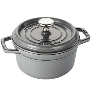 staub �X�g�E�u �u �s�R �R�R�b�g ���E���h �O���[ 16cm �v ������ ���� ���� �z�[���[ �� �������� IH�Ή� �y���{���K�̔��i�z La Cocotte Round 40509-479
