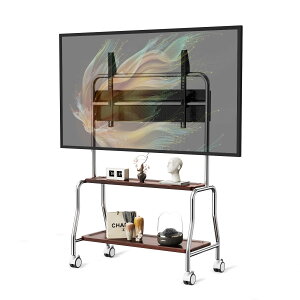BeishiTenwaymili �X�e�����X�� �e���r�X�^���h�L���X�^�[�t�� �Ǌ� 32-75�C���`�Ή� �t��tv�X�^���h �n�C�^�C�v �L�E�{�[�h�t�� �ړ��� �ؖڒ� �t�� tv stand �e���r�� VESA600*400mm�܂� �ω׏d50kg 2��