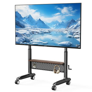 BESSTER �e���r�X�^���h �L���X�^�[�t�� �n�C�^�C�v �e���r�� ���~�� 40�E90�C���`�Ή� ��^���j�^�[�X�^���h �ω׏d80kg �ړ��� �n���h�����񂷍������� �L�E�{�[�h�t�� �R�[�h���[ �ؐ��I�t