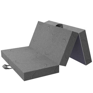 Hillmoonri �}�b�g���X �L���O �O�܂� �������}�b�g���X �Ɍ� 15cm �܂肽���� 190N �̈����U �R�ۖh�L �􂦂�J�o�[ �x�b�h�}�b�g �~�z�c ���k���� �I�[���V�[�Y�� 180×195×15cm �O���[