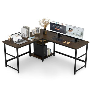 DEWEL �Q�[�~���O�f�X�N �p�\�R���f�X�N ��170+150cm×���s60cm L���f�X�N ���[�I�t�� ����40×20mm�X�`�[���p�C�v ��Ɗ� �׋��� �ȃX�y�[�X �g���ȒP