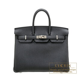 エルメス　バーキン25　ブラック　トゴ　シルバー金具　HERMES　Birkin bag 25　Black　Togo leather　Silver hardware