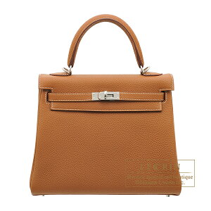 �G�����X�@�P���[25/���D���@�S�[���h�@�g�S�@�V���o�[����@HERMES�@Kelly bag 25�@Retourne�@Gold�@Togo leather�@Silver hardware