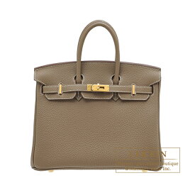 エルメス　バーキン25　エトゥープ　トゴ　ゴールド金具　HERMES　Birkin bag 25　Etoupe grey　Togo leather　Gold hardware