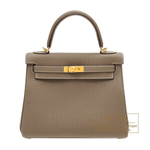�G�����X�@�P���[25/���D���@�G�g�D�[�v�@�g�S�@�S�[���h����@HERMES�@Kelly bag 25�@Retourne�@Etoupe grey�@Togo leather�@Gold hardware