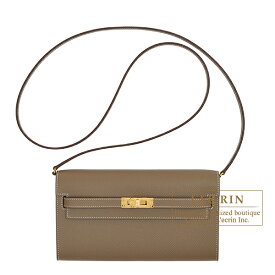 エルメス　ケリーロング　トゥーゴー　エトゥープ　ヴォーエプソン　ゴールド金具　HERMES　Kelly Long To Go　Etoupe grey　Epsom leather　Gold hardware