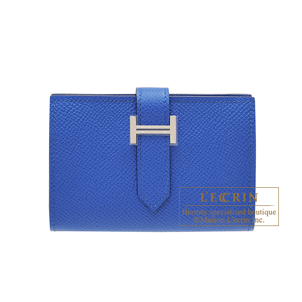 エルメス　ベアンミニ　ブルーフランス　ヴォーエプソン　シルバー金具　HERMES　Bearn Mini wallet　Blue france　 Epsom leather　Silver hardware | 西麻布レクラン