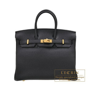 GX@o[L25@ubN@gS@S[h@HERMES@Birkin bag 25@Black@Togo leather@Gold hardware