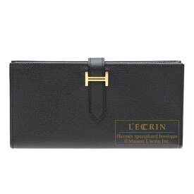 エルメス　ベアンスフレ　ブラック　ヴォーエプソン　ゴールド金具　HERMES　Bearn Soufflet　Black　Epsom leather　Gold hardware