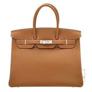 GX@o[L35@S[h@gS@Vo[@HERMES@Birkin bag 35@Gold@Togo leather@Silver hardware
