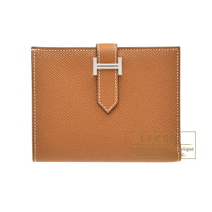 GX@xARpNg@S[h@H[Gv\@Vo[@HERMES@Bearn compact wallet@Gold@Epsom leather@Silver hardware