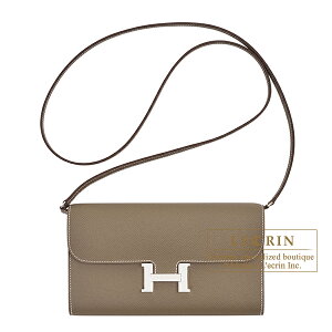 エルメス コンスタンスロング トゥーゴー エトゥープ ヴォーエプソン シルバー金具 HERMES Constance Long To Go Etoupe grey Epsom leather Silver hardware
