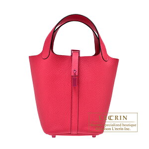 �G�����X�@�s�R�^�����b�N���m�N���[��18/PM�@�\�[�s���N�@���[�Y���L�V�R�@�g�������N���}���X�@�s���N����@HERMES�@Picotin Lock Monochrome bag 18/PM�@So-pink�@Rose mexico�@Clemence leather�@Pink hardware