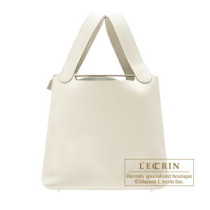 �G�����X�@�s�R�^�����b�N22/MM�@�N���@�g�������N���}���X�@�V���o�[����@HERMES�@Picotin Lock bag 22/MM�@Craie�@Clemence leather�@Silver hardware