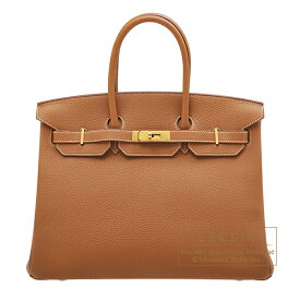 エルメス　バーキン35　ゴールド　トゴ　ゴールド金具　HERMES　Birkin bag 35　Gold　Togo leather　Gold hardware