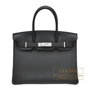 �G�����X�@�o�[�L��30�@�u���b�N�@�g�S�@�V���o�[����@HERMES�@Birkin bag 30�@Black�@Togo leather�@Silver hardware