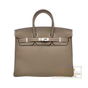 �G�����X�@�o�[�L��25�@�G�g�D�[�v�@�g�S�@�V���o�[����@HERMES�@Birkin bag 25�@Etoupe grey�@Togo leather�@Silver hardware
