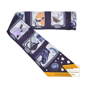 GX@cC[@GXEXg[[@}/O[/S[h@VN@HERMES@Twilly@Hermes Story@Marine/Grey/Gold@Silk