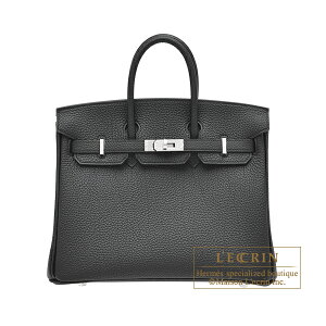 �G�����X�@�o�[�L��25�@�u���b�N�@�g�S�@�V���o�[����@HERMES�@Birkin bag 25�@Black�@Togo leather�@Silver hardware