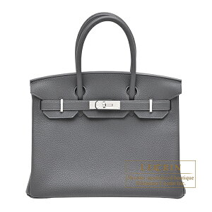 GX@o[L30@Ah[Y@gS@Vo[@HERMES@Birkin bag 30@Ardoise@Togo leather@Silver hardware