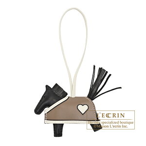 GX@fI`[@xIEN[PM@ubN/N/GgD[v@Aj[~/XCtg @HERMES@Rodeo charm Robeo Coeur PM@Black/Craie/Etoupe grey@Agneau/Swift leather