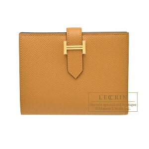 GX@xARpNg@ZT~@H[Gv\@S[h@HERMES@Bearn compact wallet@Sesame@Epsom leather@Gold hardware