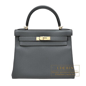 GX@P[28/D@O~XeB@gS@VpS[h@HERMES@Kelly bag 28@Retourne@Gris misty@Togo leather@Champagne gold hardware