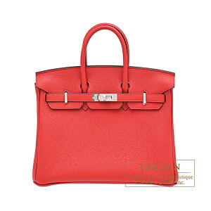 GX@o[L25@[Wf[@gS@Vo[@HERMES@Birkin bag 25@Rouge radieux@Togo leather@Silver hardware