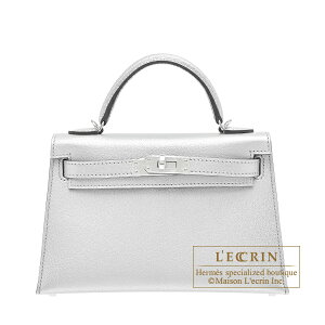 �G�����X�@�P���[�~�j/�O�D���@�A���W�����@�V�F�u���V�����L���@�V���o�[����@HERMES�@Kelly bag mini�@Sellier�@Argent�@Chevre chamkila goatskin�@Silver hardware
